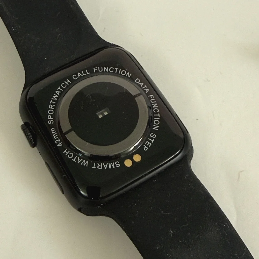 Smart Watch‎ 42mm Black Sport Watch Non Working w/ Charger Parts Repair
